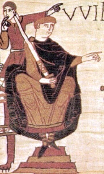 William the Conqueror, shown here from the Bayeux Tapestry, at first accepted Stigand's position, but later allowed papal legates to depose him.