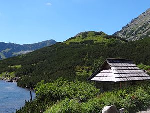 View from the Dolina Pięciu Stawów Polskich valley