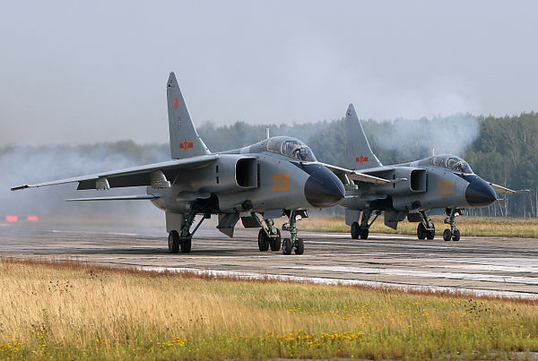 Two JH-7As at Chelyabinsk Shagol Air Base