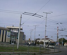 Тролейбус Дніпро Т103 на Привокзальній площі