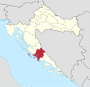 Sibensko-kninska zupanija in Croatia.svg