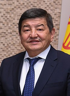 Akylbek Japarov Kyrgyz head of government since 2021