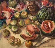 «Pastèques, fruits», (68х61.5, 1980)