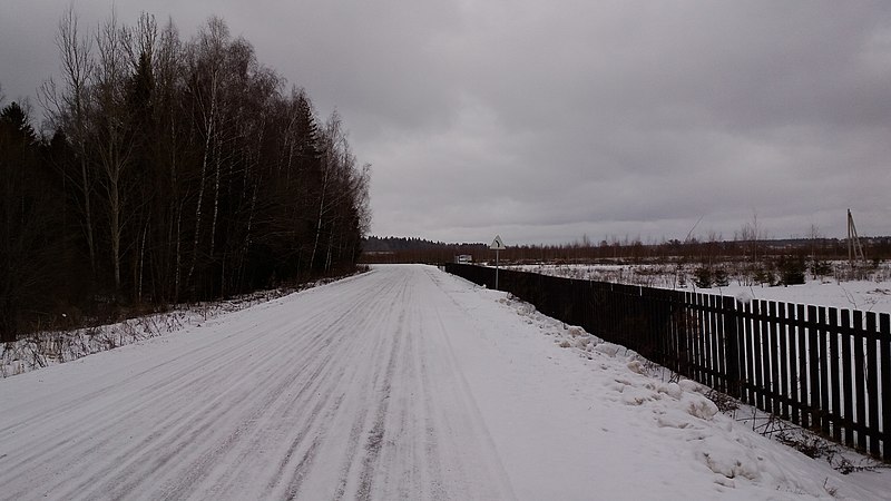 File:Дорога ведет в Денежниково и Пятково, далее тупик... - panoramio.jpg