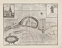 План Торжка из издания «Заметки о России, сделанные Эриком Пальмквистом в 1674 году»