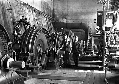 Внутри Хямекоски ГЭС, 1937 год