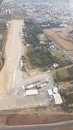 תצלום אוויר של שדה התעופה