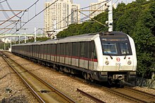 01A05 train at Lianhua Road (February 2018)