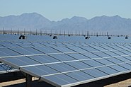 Solar arrays at the 550 MW Desert Sunlight Solar Farm