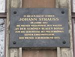 Johann Strauss - memorial plaque