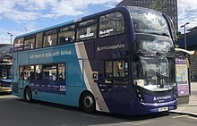 2017-- Sapphire-liveried Alexander Dennis Enviro400 MMC (with rebranded Arriva logo) in July 2020 10772 SN66VYT (50131574012) (cropped).jpg