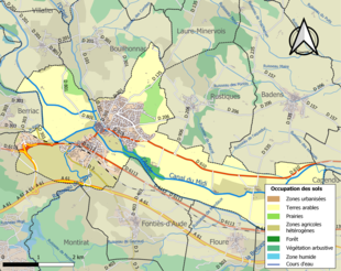 Mappa a colori che mostra l'uso del suolo.