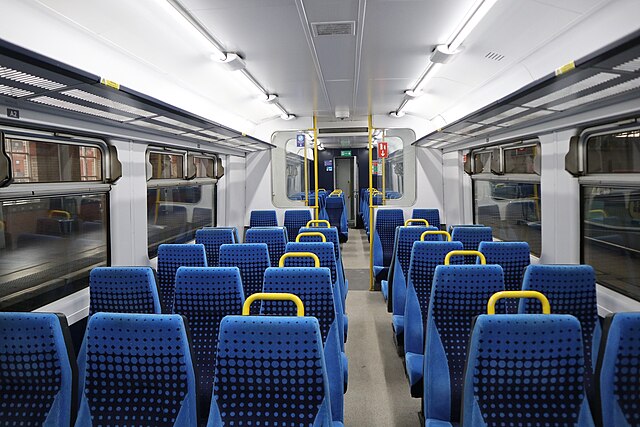 Interior of a refurbished Northern Class 150/1