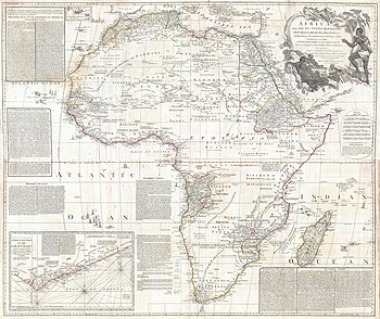 Ez a feltehetőleg a 18. században készült legfontosabb Afrika-térkép. A nagyrészt D'Anville korábbi térképén alapuló térképet Samuel Boulton nagyította ki. A kontinenst teljes egészében ábrázolja, az Aranypart (vagy Elefántcsontpart vagy Guinea) beillesztésével. Ez a térkép egyedülálló abban a tekintetben, hogy komoly kísérletet tesz az afrikai kontinensről akkoriban rendelkezésre álló összes pontos tudományos ismeret összegyűjtésére