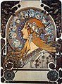 Opulent painting Zodiac Alphonse Mucha