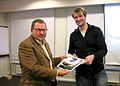 English: Wikiminiconferentie 2010 of Wikimedia Nederland, in Poort van Kleef in Utrecht. Hay Kranen and the winners of the Wiki loves monuments photo contest. Nederlands: Wikiminiconferentie 2010 van Wikimedia Nederland, in de Poort van Kleef in Utrecht. Hay Kranen met de prijsuitreiking voor Wiki Loves Monuments.