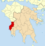 Χάρτης του Δήμου Τριφυλίας