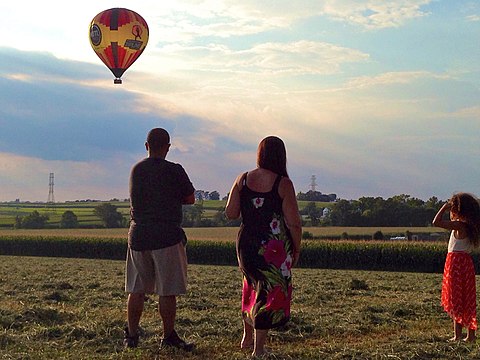 Hot air balloon ride in Lancaster County