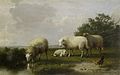 2017-02 Eugène Verboeckhoven - Sheep grazing on a riverbank.jpg