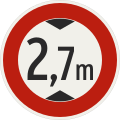 243-2,7 Maximálna výška (2,7 m)