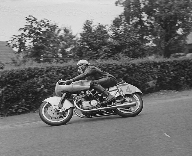 Werner Haas, the 1953 125cc and 250cc World Champion.