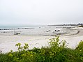 Plounéour-Trez : la côte à Beg Culéren , le port d'échouage (ouest de la baie de Goulven)