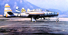 69th Fighter Squadron F-84E Thunderjet 51-535 Taegu Air Base (K-2), South Korea, 1952 69th Fighter Squadron Republic F-84F-20-RE Thunderstreak 51-1535.jpg