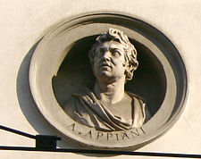 Busta Appianiho na paláci Palazzo Brentani v Miláně, 1829–1830
