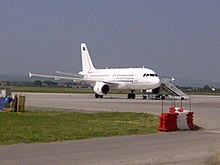 Un A319 dello Stato Italiano a Forlì