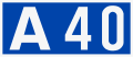 English: Sign of Portugese motorway A40 Polski: Tabliczka portugalskiej autostrady A40