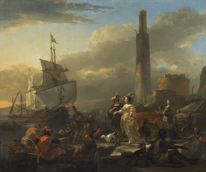 File:A Harbour Scene (Nicolaes Berchem) - Nationalmuseum - 17267.tif