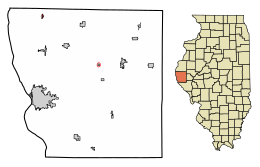 Lokasi Lima di Adams County, Illinois.