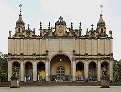 Holy Trinity Cathedral in Addis Abeba, de zetel van de Ethiopisch-orthodoxe Tewahedo-kerk