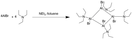 Molecular structure of the adduct of NEt3 with AlBr, [Al4Br4(NEt3)4)], in the solid state. Albr in solution with correct coefficients.png