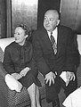 Alfred Hitchcock and his wife, 1955