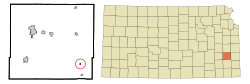 Location of Elsmore, Kansas