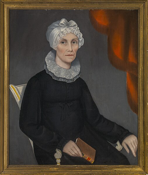 File:Ammi Phillips, Portrait of Mrs. Robinson, with frame.jpg