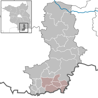 Location of Amt Ruhland within the district of Oberspreewald-Lausitz in Brandenburg Amt Ruhland in OSL.svg