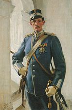 Blå Prinsen av Anders Zorn föreställande Prins Carl, sekundchef för Livgardet till häst åren 1894-1898.