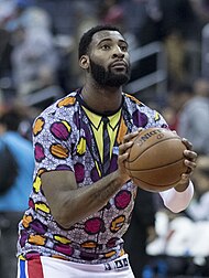 Drummond with the Pistons in 2016 Andre Drummond (31577442391).jpg