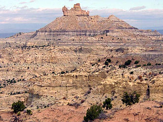 Angel Peak (elevation 6,988 feet) and badlands Angel Peak.jpg