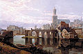 Angers és a Pont de Treille 1859-ben. George Clarkson Stanfield festménye. Angers-i Múzeum