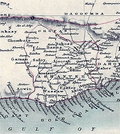 Karta över Ashantiriket