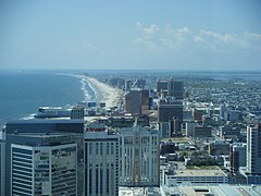 Atlantic City při pobrjoze oceana