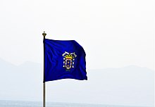 The Melilla flag waving near Melilla la Vieja Bandera de Melilla.jpg