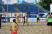 Deutsch: Beachhandball Europameisterschaften 2019 (Beach handball Euro); Tag 5: 6. Juli 2019 – Frauen, Platzierungsspiel für die Ränge 9–12, Deutschland-Polen 2:1 (22:23, 19:16, 7:6) English: Beach handball Euro; Day 5: 6 July 2019 – Placement Match/Cross Match for rank 9–12 Women – Germany-Poland 2:1 (22:23, 19:16, 7:6)