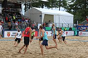 Deutsch: Beachhandball Europameisterschaften 2019 (Beach handball Euro); Tag 6: 7. Juli 2019 – Männerfinale, Dänemark-Norwegen 2:0 (25:18, 19:16) English: Beach handball Euro; Day 6: 7 July 2019 – Men's Final – Denmark-Norway 2:0 (25:18, 19:16)