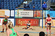 Deutsch: Beachhandball Europameisterschaften 2019 (Beach handball Euro); Tag 2: 3. Juli 2019 – Frauen, Vorrunde Gruppe D, Ukraine-Deutschland 2:0 (23:22, 32:24) English: Beach handball Euro; Day 2: 3 July 2019 – Women Preliminary Round Group D – Ukraine-Germany 2:0 (23:22, 32:24)