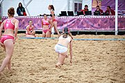 Deutsch: Beachhandball bei den Olympischen Jugendspielen 2018; Tag 6, 11. Oktober 2018; Mädchen, Platzierungsrunde - Mauritius-Türkei 0:2 English: Beach handball at the 2018 Summer Youth Olympics at 11 October 2018 – Girls Consolation Round – Mauritius-Turkey 0:2