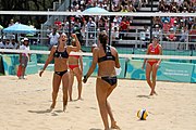 Deutsch: Beachvolleyball bei den Olympischen Jugendspielen 2018; Tag 11, 17. Oktober 2018; Mädchen, Finale – Italien (Claudia Scampoli & Nicol Bertozzi)- Russland (Maria Woronina & Maria Botscharow) 0:2 (19–21/19–21) English: Beach volleyball at the 2018 Summer Youth Olympics at 17 October 2018 – Girls Final – Italy (Claudia Scampoli & Nicol Bertozzi) - Russia (Maria Voronina & Maria Bocharova) 0:2 (19–21/19–21)